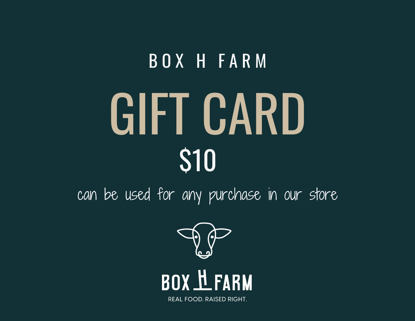 Box H Farm gift card