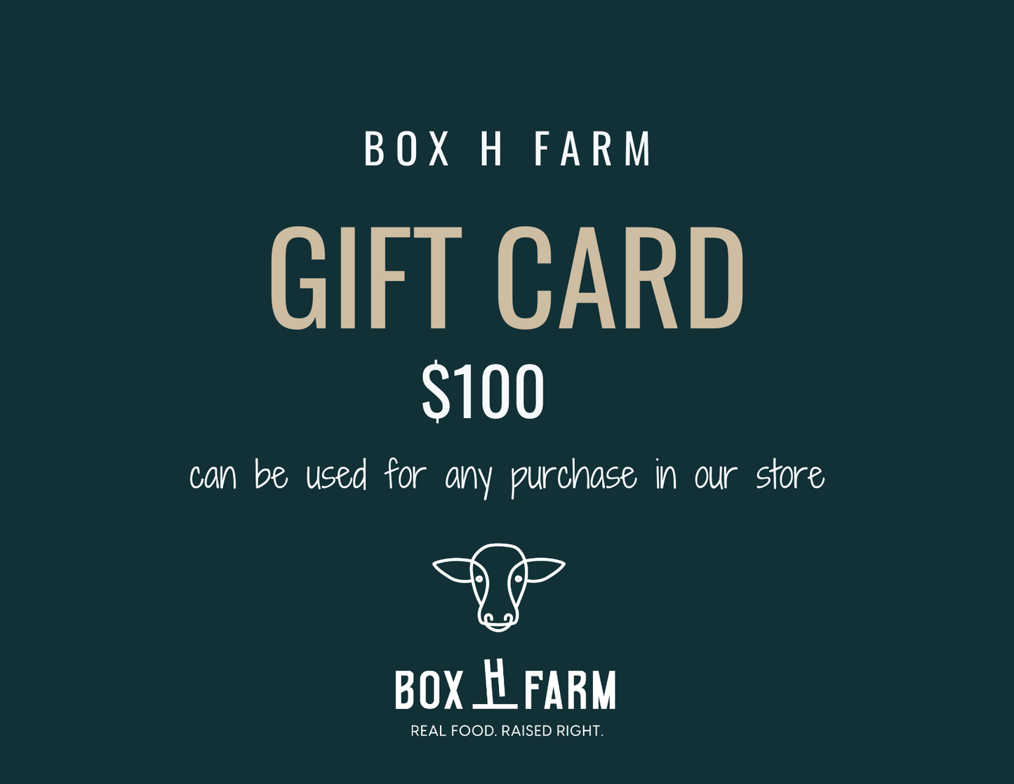 Box H Farm gift card