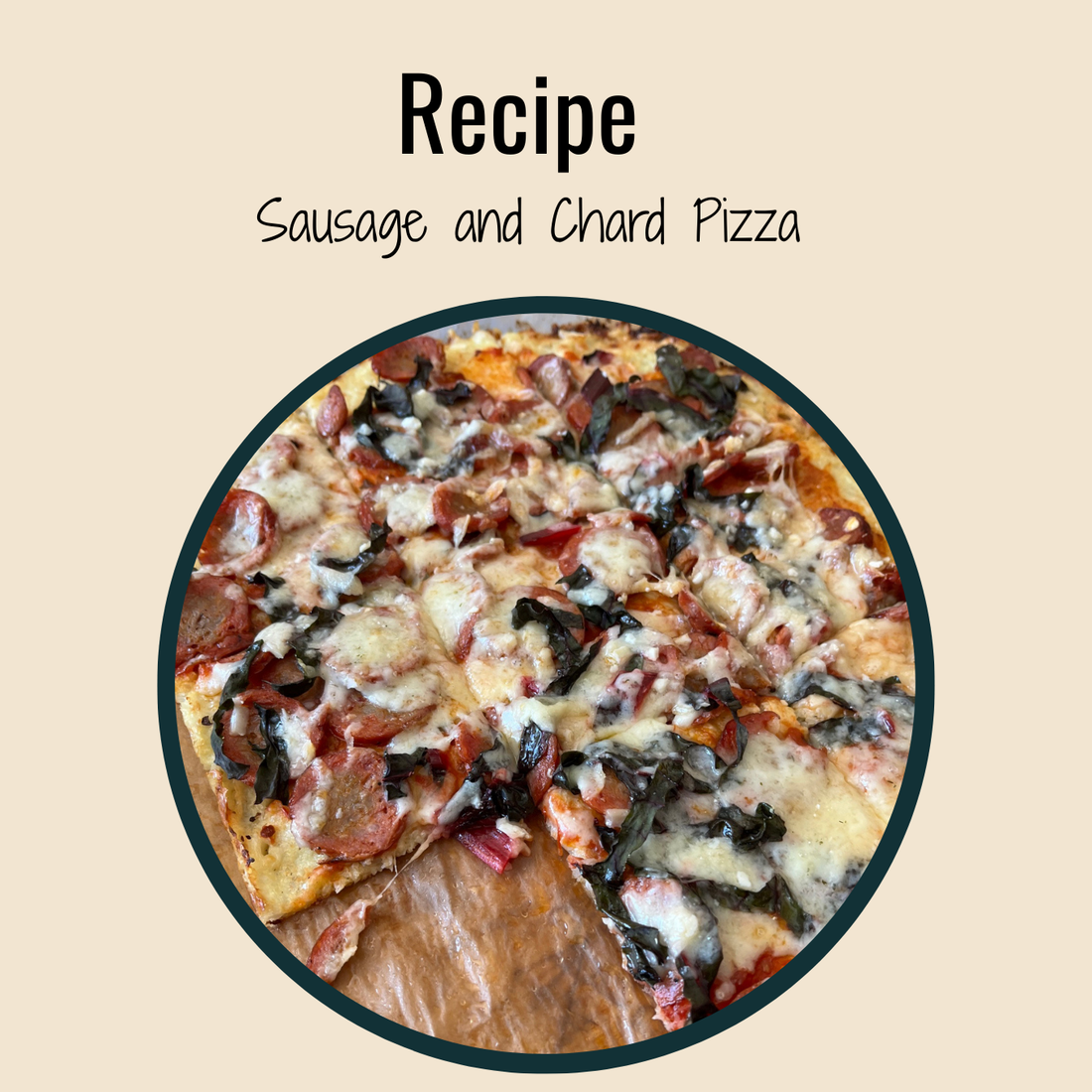 Sausage and Chard Pizza (with cauliflower crust)